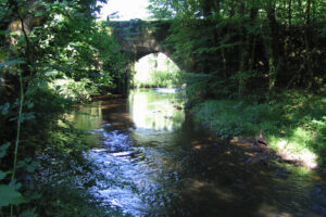 Beekje Valentine La-Bastide vakantiedomein Frankrijk Haute-Vienne bosbeek Nouvelle-Aquitaine beekje
