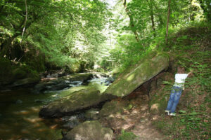 Beekje Valentine La-Bastide vakantiedomein Frankrijk Haute-Vienne bosbeek Nouvelle-Aquitaine beekje