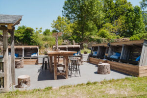 Loungeplek op La-Bastide's vakantiedomein in Haute-Vienne Frankrijk