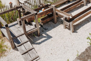Spelen La-Bastide waterspeelbaan kindvriendelijk vakantiedomein waterpret